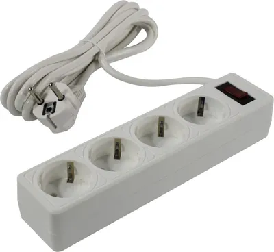 Сетевой фильтр 5bites GARDA SP4W-530, 4 розетки, 10 А, 3 м, белый