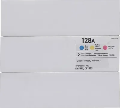 Картридж HP CF371AM (128A) оригинальный, 3 цвета, 3x1300 страниц