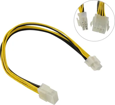 Удлинитель кабеля питания ExeGate EX295553RUS, 8pin EPS12V, 0,3м
