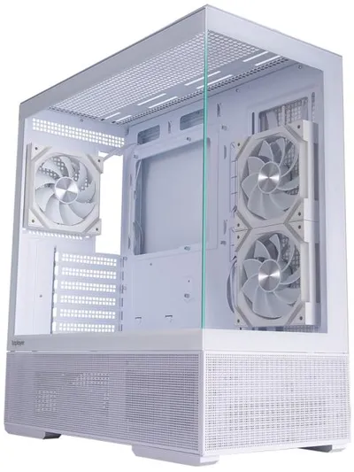 Корпус 1STPLAYER CV7 ARGB White, Midi-Tower, ATX, 3×120 мм ARGB + 2×120 мм