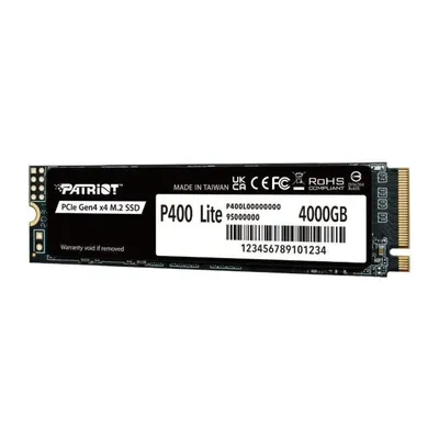 SSD Patriot P400 Lite (P400LP4KGM28H), 4 ТБ, M.2 2280, PCIe Gen4x4, NVMe, 3500/2700 МБ/с