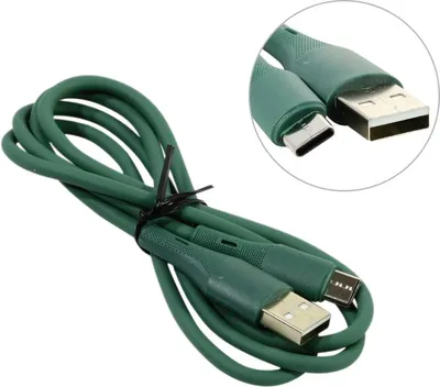 Кабель Cablexpert CC-USB2S-AMCM-1M-GN, USB 2.0 AM — Type-C, 1 м, зелёный