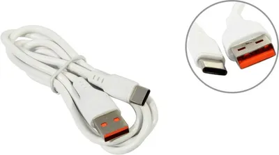 Кабель GoPower GP01T, USB Type-A (m) — Type-C (m), 1 м, 2.4 А, ПВХ, белый