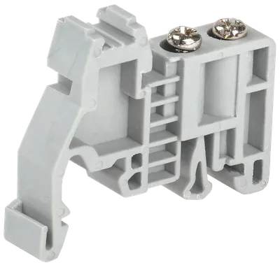 Концевой фиксатор iEK YZN11DF-003-K03, с маркировкой, на DIN-рейку, серый
