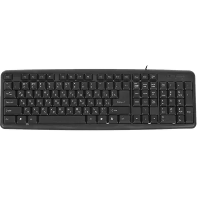 Клавиатура Defender HB-420 45420, проводная, USB, полноразмерная, черный