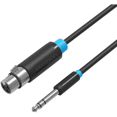 Кабель-переходник Vention BBEBI, Jack 6.3 M–XLR F, 3 м