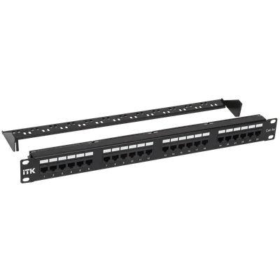 Патч-панель ITK PP24-1UC5EU-D05-1, 19" 1U, 24xRJ45 кат.5e UTP