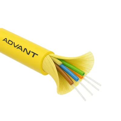 Волоконно-оптический кабель ADVANT ADVOS2-FO04-UV-LY, тип волокна G.657D, количество волокон: 4, среда использования: Внутренняя/Внешняя, внешняя оболочка: LSZH, цвет: Желтый. Внешний диаметр: 4,7