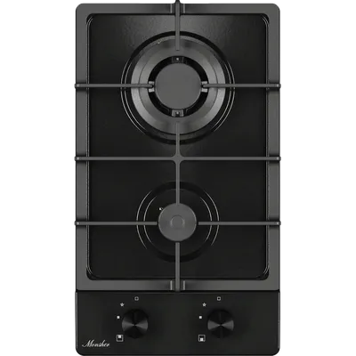 Варочная поверхность Monsher MSG 33 Noir, газовая, 29см, 2 конфорки, черная