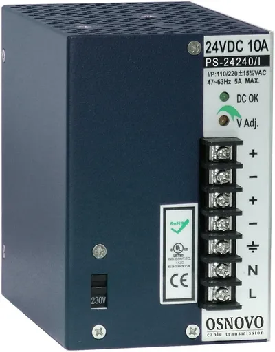 Блок питания OSNOVO PS-24240/I, DC24V, 10A, 240Вт