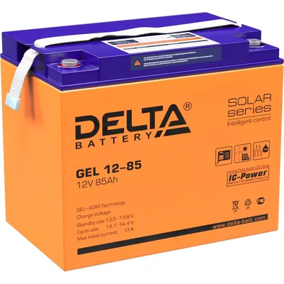 АКБ Delta GEL 12-85, 12В/85Ач, AGM+GEL, клеммы M6