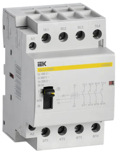 Контактор модульный IEK КМ25-40МР AC KARAT MKK22-25-40, 25 А, 230 В