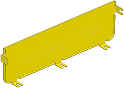 Крышка торцевая оптического лотка ITK DS-360-318G0, 360 мм, пластик, желтая