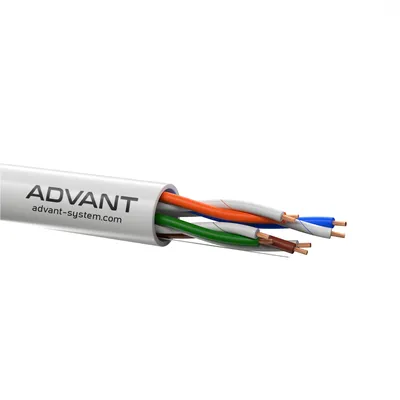 Кабель "Витая пара", CAT 5e для передачи цифрового аудиосигнала или Ethernet до 100 м, скорость передачи данных 1 Гбит/с, не экранированный U/UTP, категория 5e (100 MHz), 4 пары (26 AWG), многожильная медь, t (-30°C +60°C), внеш. диаметр 5.0 мм, внеш. обол/ Кабель "Витая пара", CAT 5e для передачи цифрового аудиосигнала или Ethernet до 100 м, скорость передачи данных 1 Гбит/с, не экранированный U/UTP, категория 5e (100 MHz), 4 пары (26 AWG), многожильная медь, t (-30°C +60°C), внеш. диаметр 5.0 