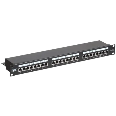 Патч-панель ITK PP24-1UC6S-D05, 19" 1U, 24 порта кат.6 STP