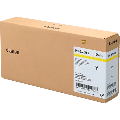 Картридж Canon PFI-3700Y, желтый, 700 мл, пигментные чернила