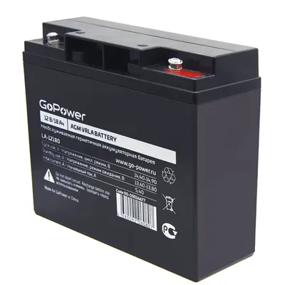 Аккумулятор GoPower 00-00016677, 12В, 18Ач