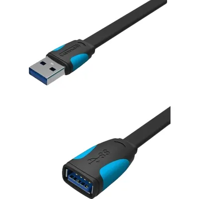 Кабель-удлинитель Vention VAS-A13-B300, USB 3.0 A–A, 3 м, плоский