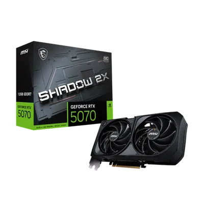Видеокарта MSI GeForce RTX 5070 12G SHADOW 2X OC, 12 ГБ GDDR7, 192 бит, PCIe 5.0