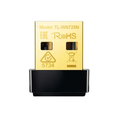 Адаптер TP-Link TL-WN725N, Wi-Fi 150Mbps, Nano USB, 2.4ГГц