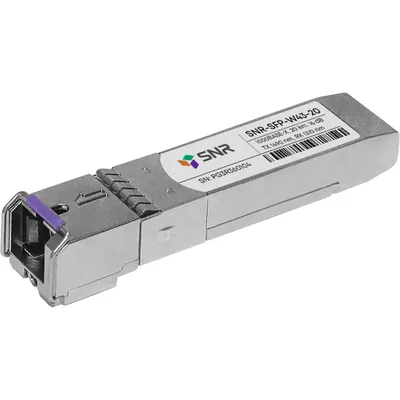 Модуль оптический SNR SNR-SFP-W43-20, SFP WDM 1000Base-BX, SC, 1490/1310 нм, до 20 км