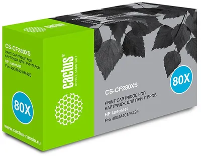 Картридж Cactus CS-CF280XS, чёрный, 6900 стр, для HP LJ Pro 400/M401/M425