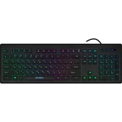 Клавиатура SVEN KB-C7500EL, проводная USB, 104 клавиши, подсветка