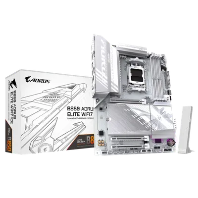 Материнская плата GIGABYTE B850 A ELITE WF7 ICE, AM5, DDR5, Wi-Fi 7, ATX