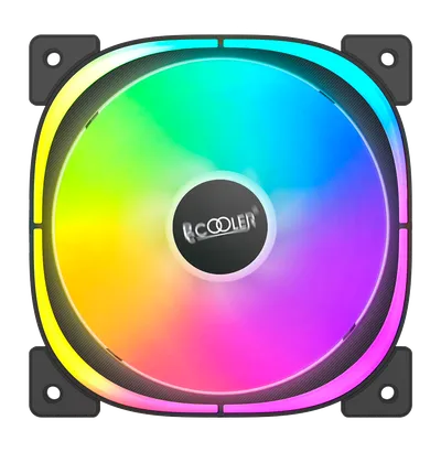 Вентилятор PCCooler EF120 ARGB BK, 120мм, 4-pin PWM, ARGB, 1500RPM
