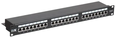 Патч-панель ITK PP24-1UC6S-D05, 19" 1U, 24 порта кат.6 STP