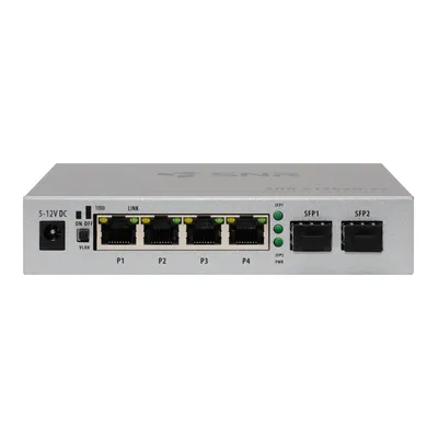 Коммутатор SNR SNR-S1904G-2S, 4×1GbE + 2×SFP, неуправляемый, L2