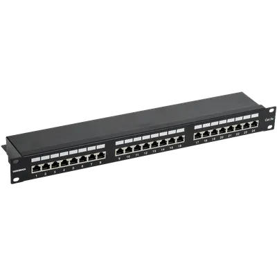 Патч-панель ITK PP24-1UC5EF-K05-G, 19" 1U, 24 порта кат.5E FTP, Krone