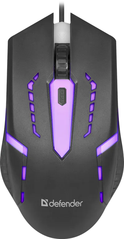 Мышь Defender 52601, проводная, оптическая, 800-1200 dpi