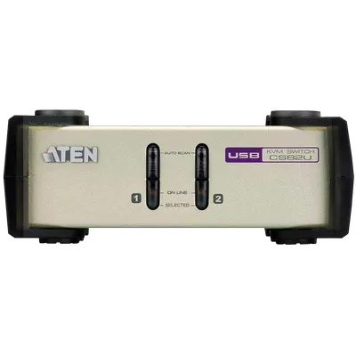 KVM-переключатель ATEN CS82U, 2 порта, USB/PS/2 + VGA, 2048×1536