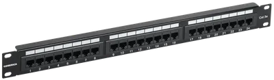 Патч-панель ITK PP24-1UC5EU-K05-G, 19", 1U, 24×RJ-45 кат.5e
