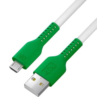 Кабель 4PH 4PH-R90067, MicroUSB, 1.0 м, белый