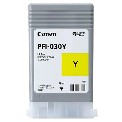 Картридж Canon 3492C001, PFI-030Y, желтый, 55мл, для imagePROGRAF TA/TM
