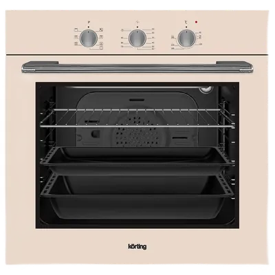 Духовой шкаф Korting OKB 370 CMB, встраиваемый, 60 л, 2300 Вт, бежевый