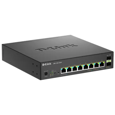 Коммутатор D-Link DMS-1250-10SPL/A1A/6KV, L2, 8×2.5GbE PoE, 2×10G SFP+, 120W