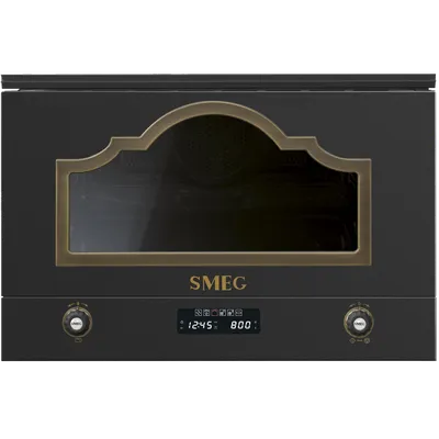 Микроволновая печь SMEG MP722AO, встраиваемая, 23 л, 850 Вт, с грилем, антрацит
