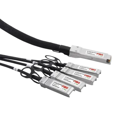 Кабель FIBO FT-Q40-4S10-DAC1m, QSFP+→4×SFP+, DAC, 1м