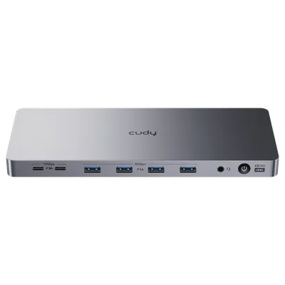 Док-станция CUDY CS700, 13-в-1, USB-C, 2×HDMI 2.0, 2×DP, 150W