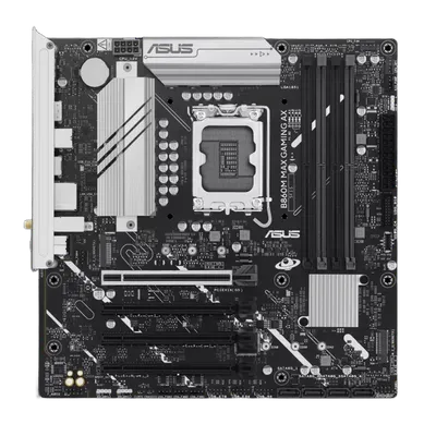 Материнская плата ASUS B860M MAX GAMING AX, LGA 1851, Intel B860, 4×DDR5, microATX