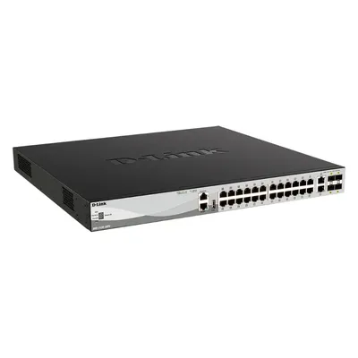 Коммутатор D-Link DGS-3130-30PS/B2A, L3, 24×1GbE PoE, 2×10GBase-T, 4×SFP+