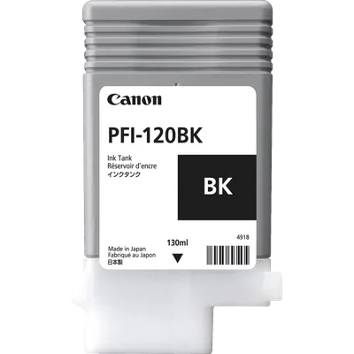Картридж струйный Canon PFI-120BK, черный, 130мл, для TM-200/TM-300