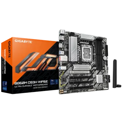 Материнская плата Gigabyte B860M DS3H WIFI6E, LGA1851, B860, 4×DDR5, microATX