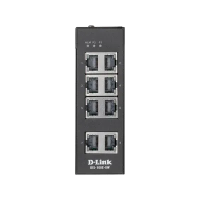 Коммутатор D-Link DIS-100E-8W/A1A, промышленный, 8×10/100Base-TX
