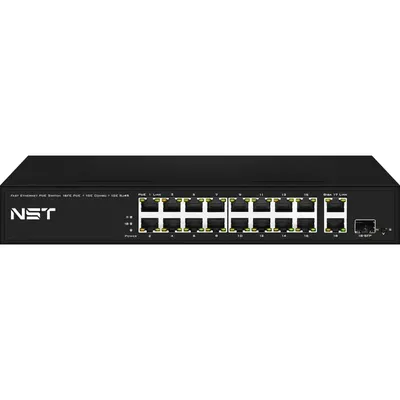 Коммутатор NST NS-SW-16F3G-P, 16×FE PoE, 2×GE, 1×SFP, 292W PoE