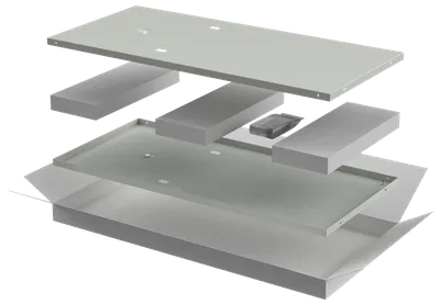 Комплект стенок боковых ITK LN35-38UX8-X, LINEA N, 800мм, 38U, серый
