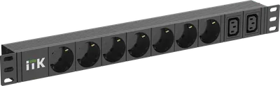 Блок PDU ITK PH22-7D2C131-P, 7×Schuko+2×C13, 16А, 1U